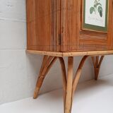 Split bamboo and rattan sideboard 50/60s