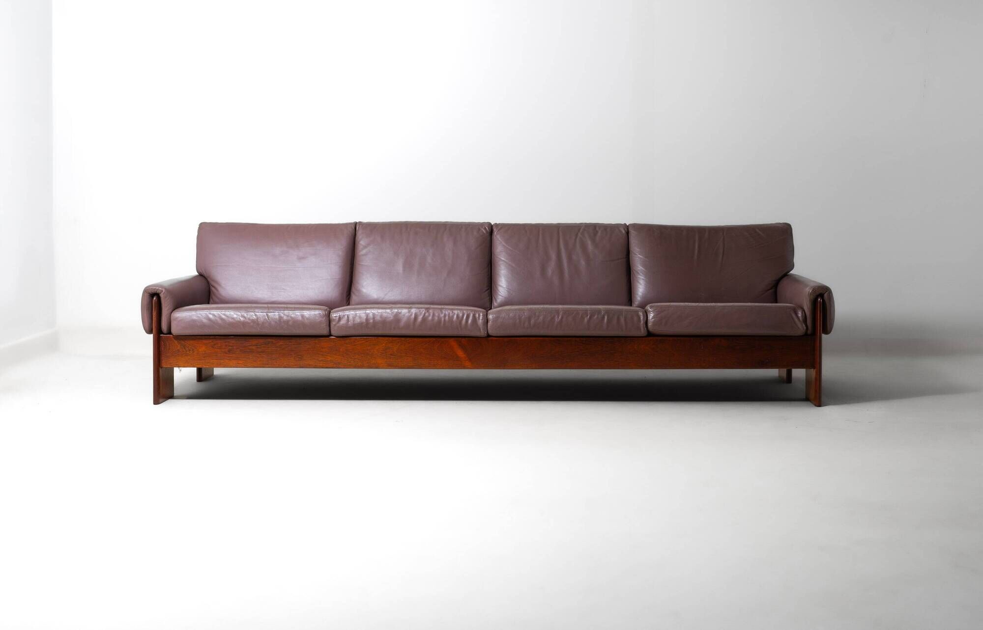 Wide minimalist loft sofa, Italy 1970s