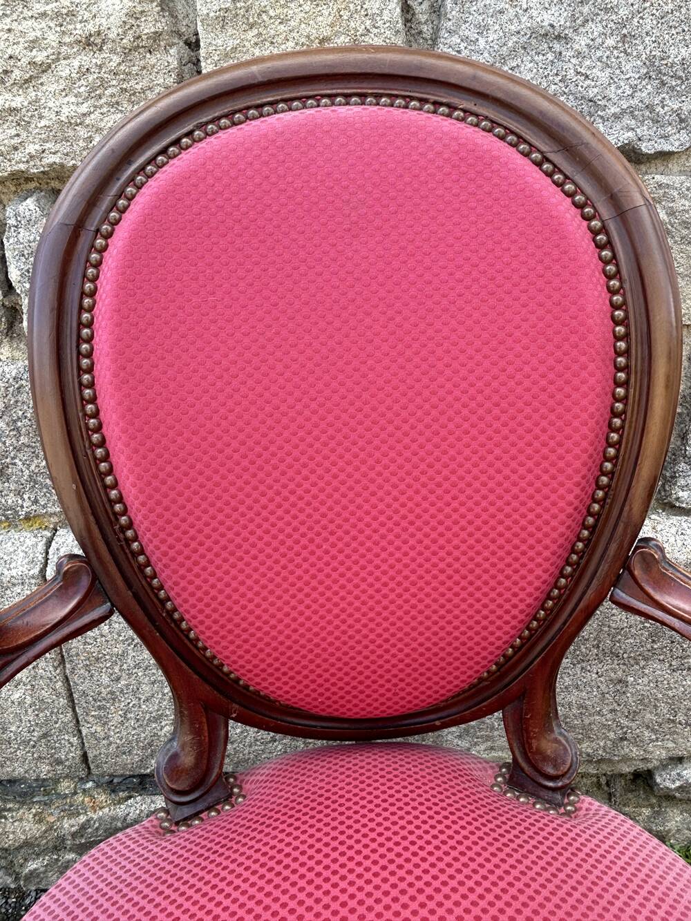Louis Philippe medallion armchair, vintage, late 19th century, early 20th century.