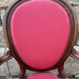 Louis Philippe medallion armchair, vintage, late 19th century, early 20th century.