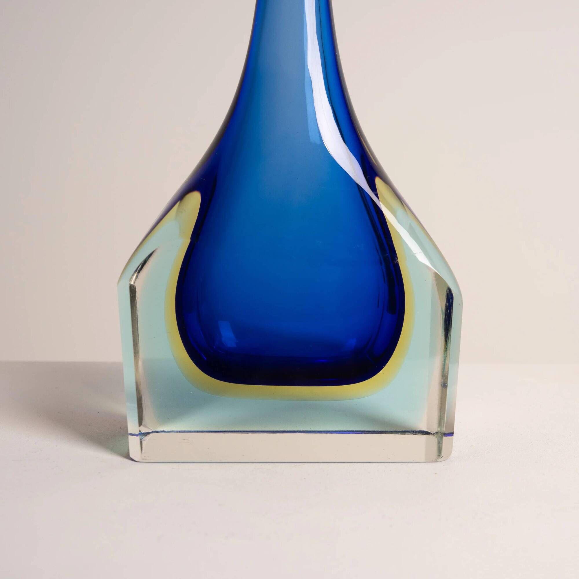Italian Sommerso Art Glass Vase