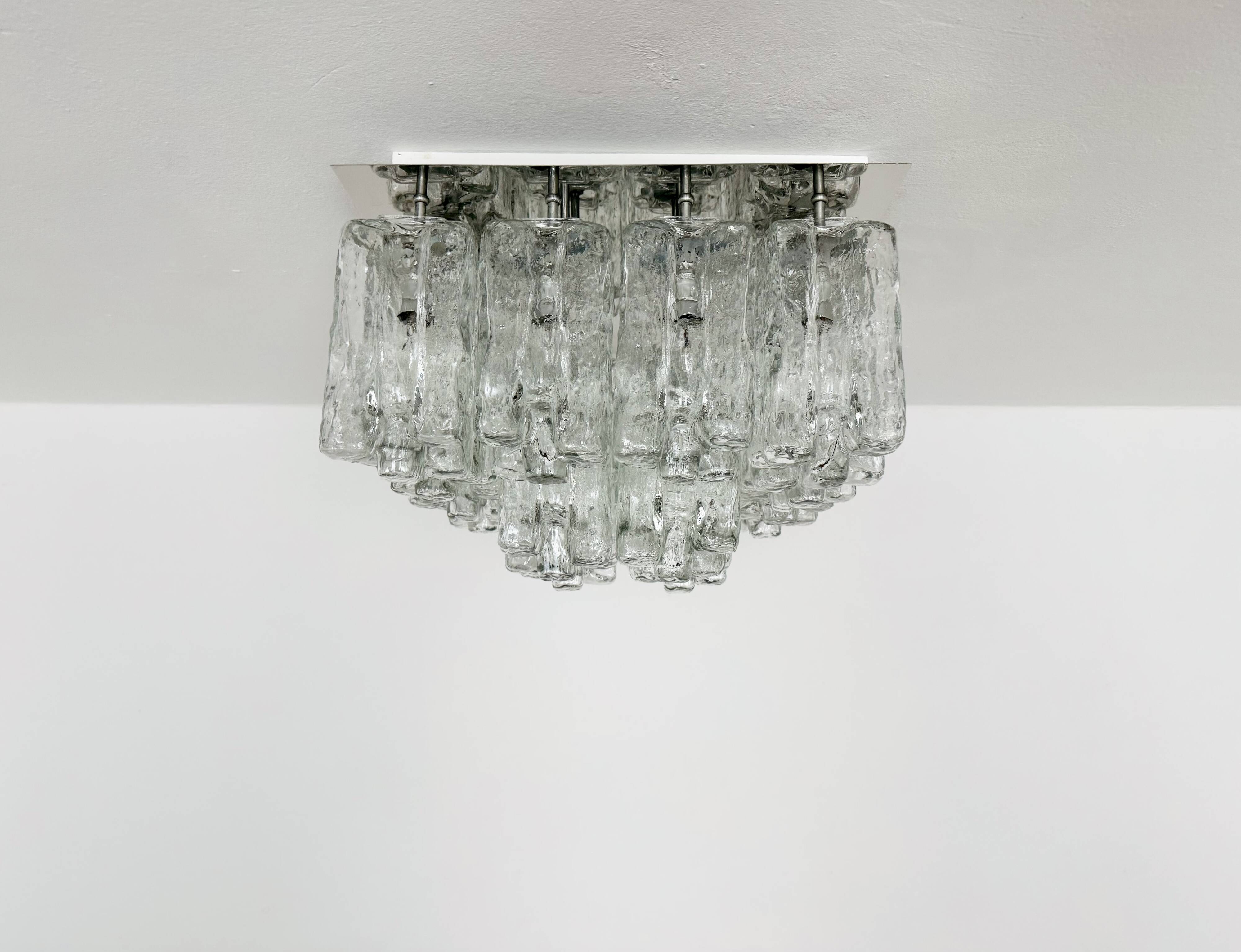 Large Austrian Granada Flush Light by J.T. Kalmar