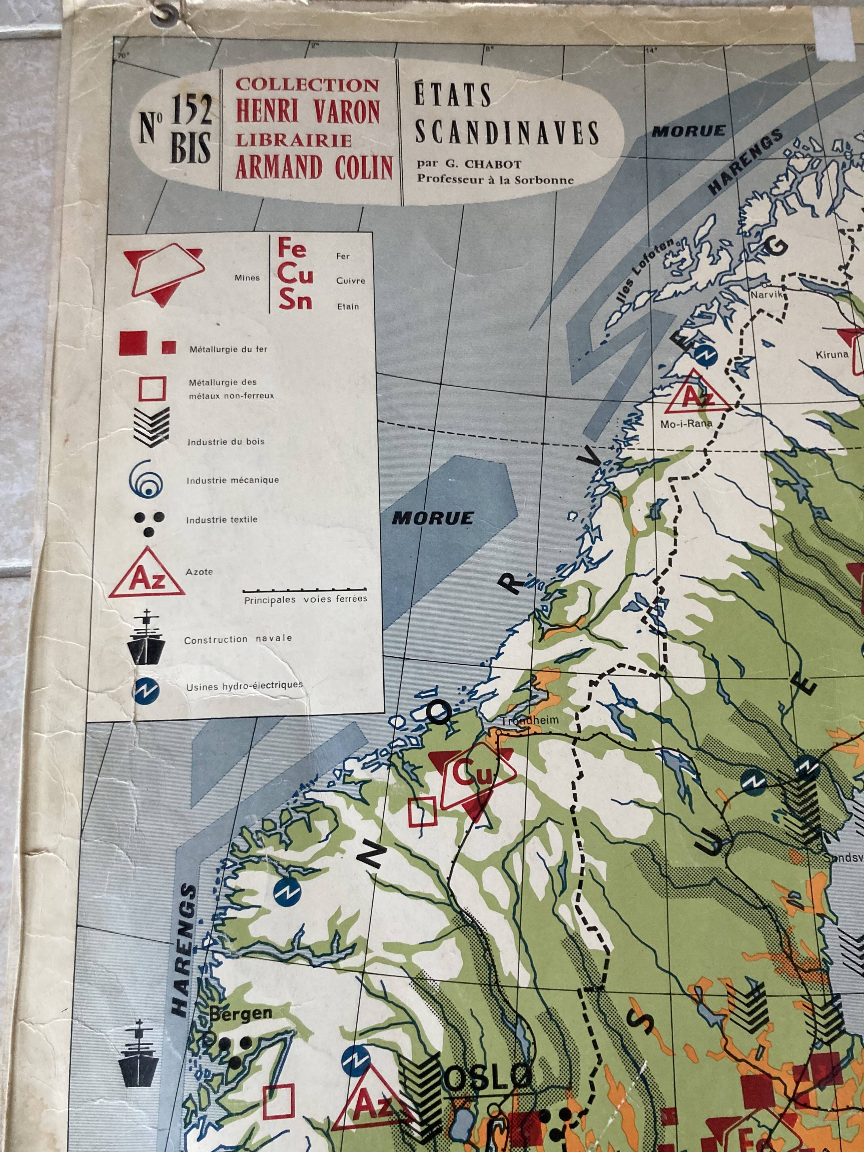 Old school map Scandinavian States