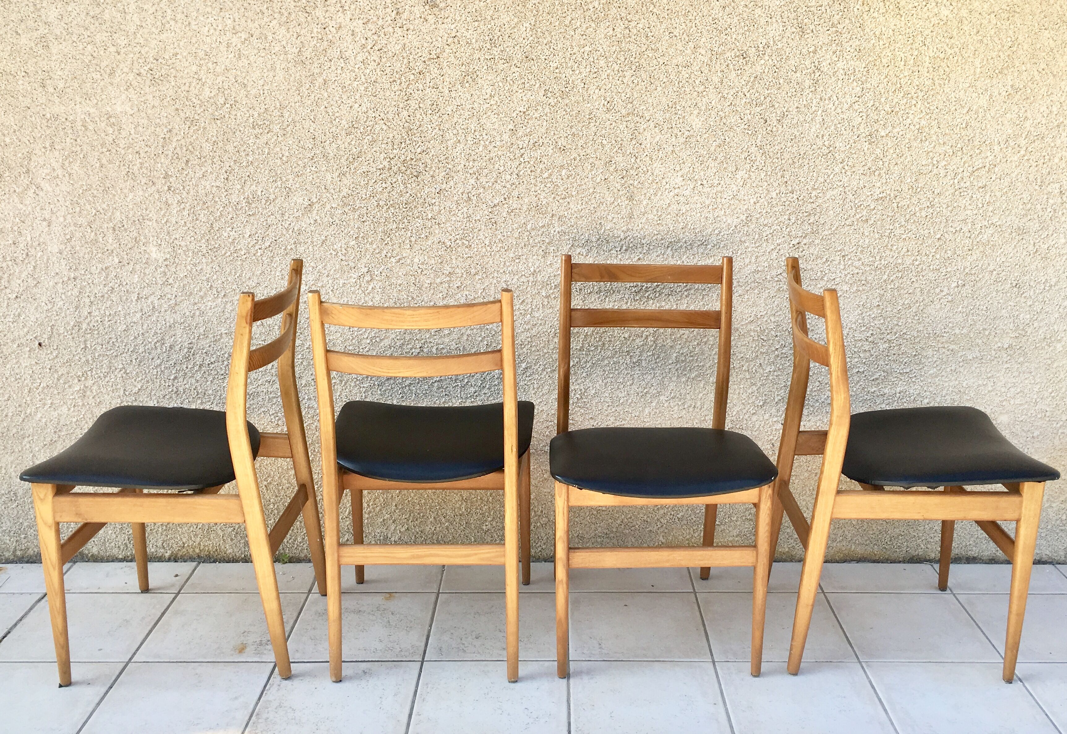 Set of 4 chairs vintage Scandinavian