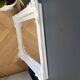 Antique mirror with painted wooden frame
