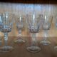 6 vintage faceted stemmed glasses