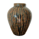 Enamelled sandstone vase