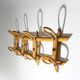 Wall coat rack in rattan and woven wicker, 1960s.