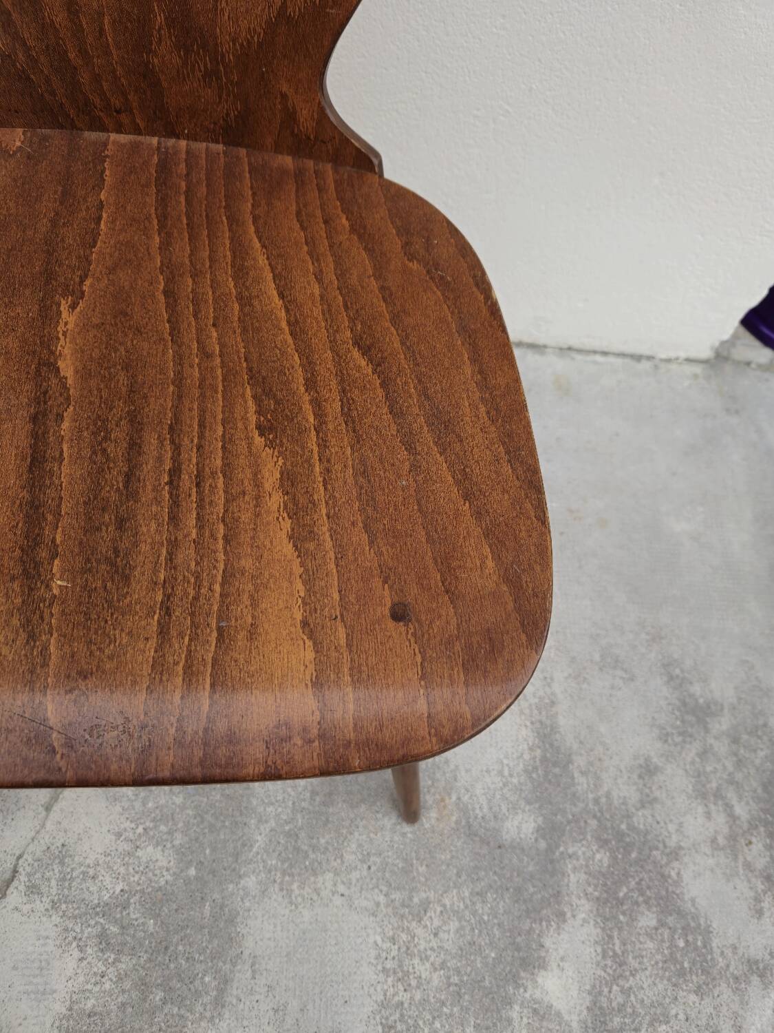 Chaise Baumann de bistrot modèle "fourmi" vintage 1950