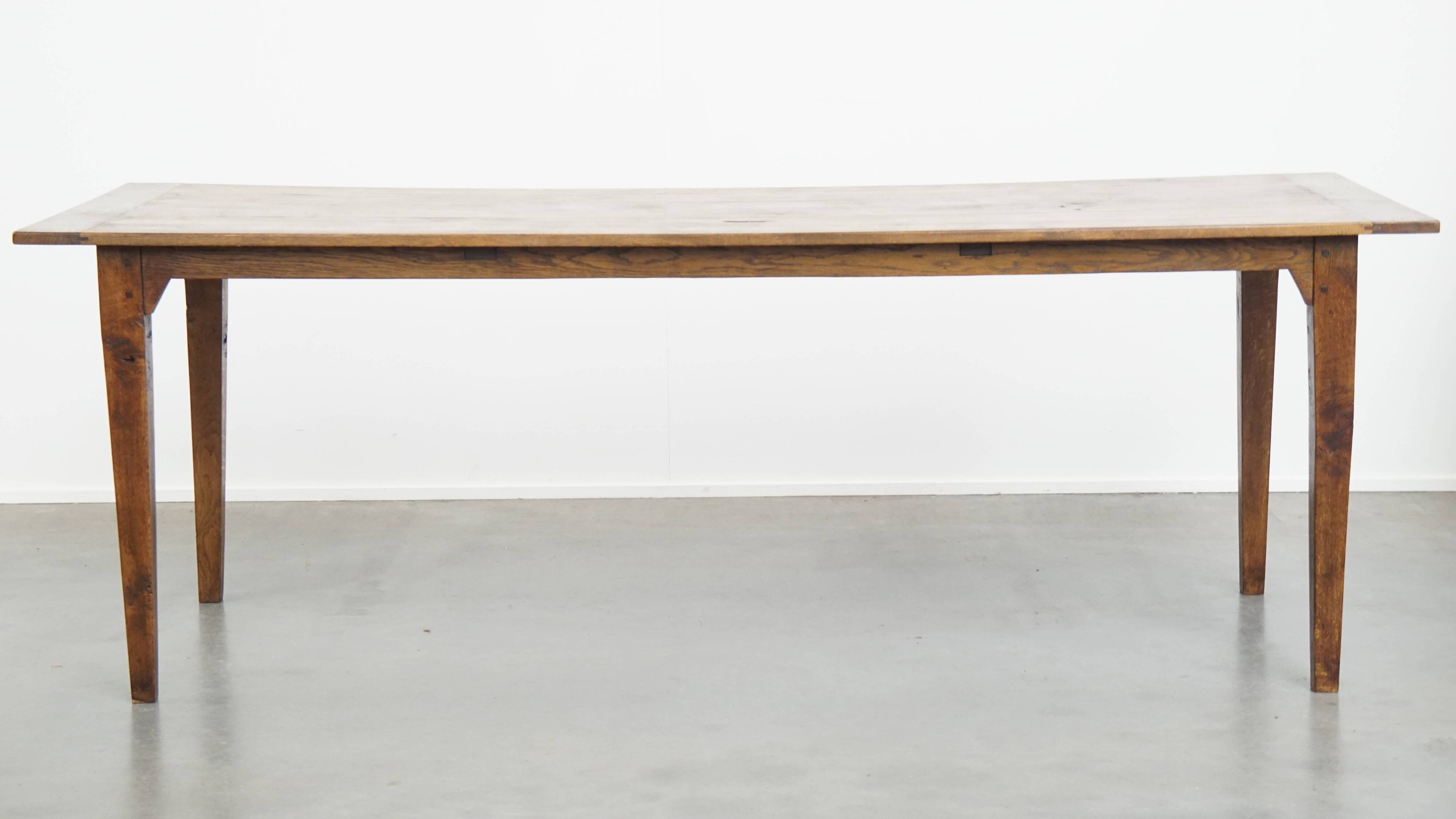 Antique French Oak Dining Table for 6 to 8 People