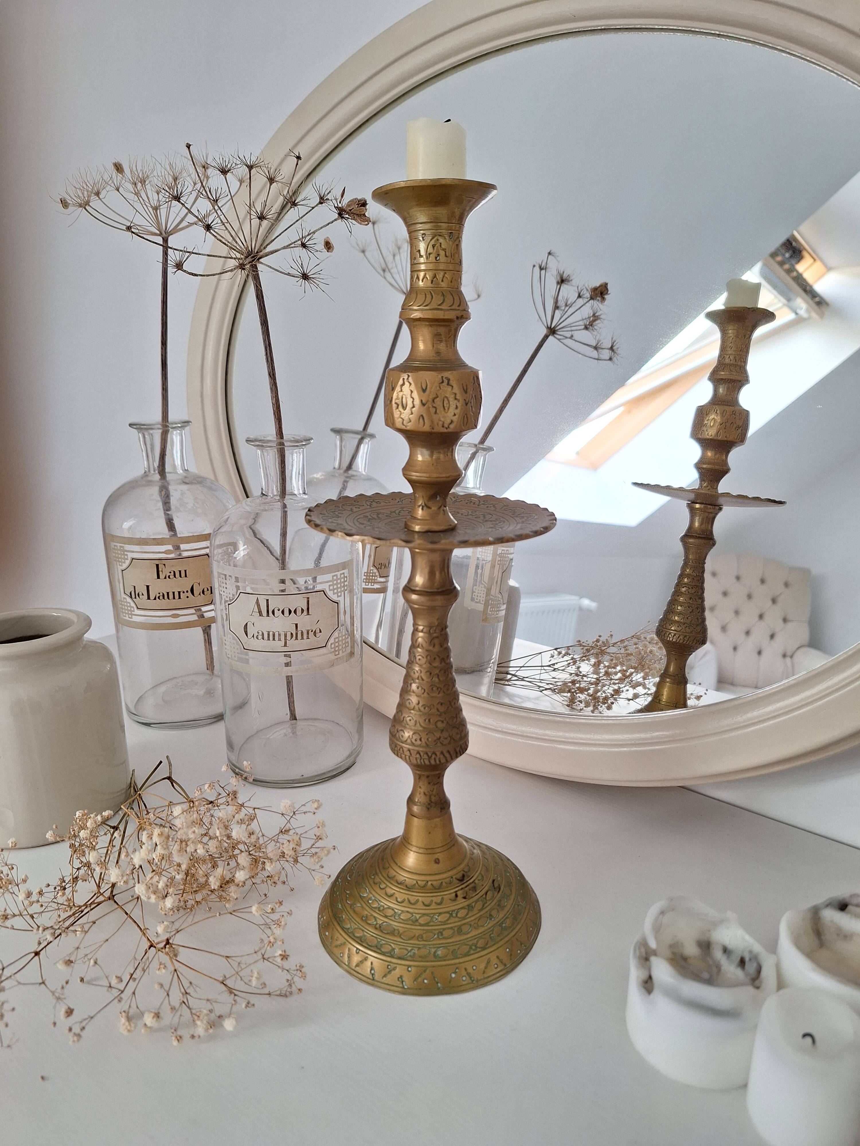 Vintage brass candle holder