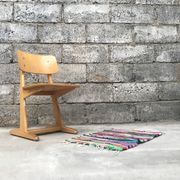 Series of 10 casala children's chairs in vintage light wood