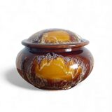 Mid-Century Vallauris Ceramic Box with Earthy Glaze, France, 1950s