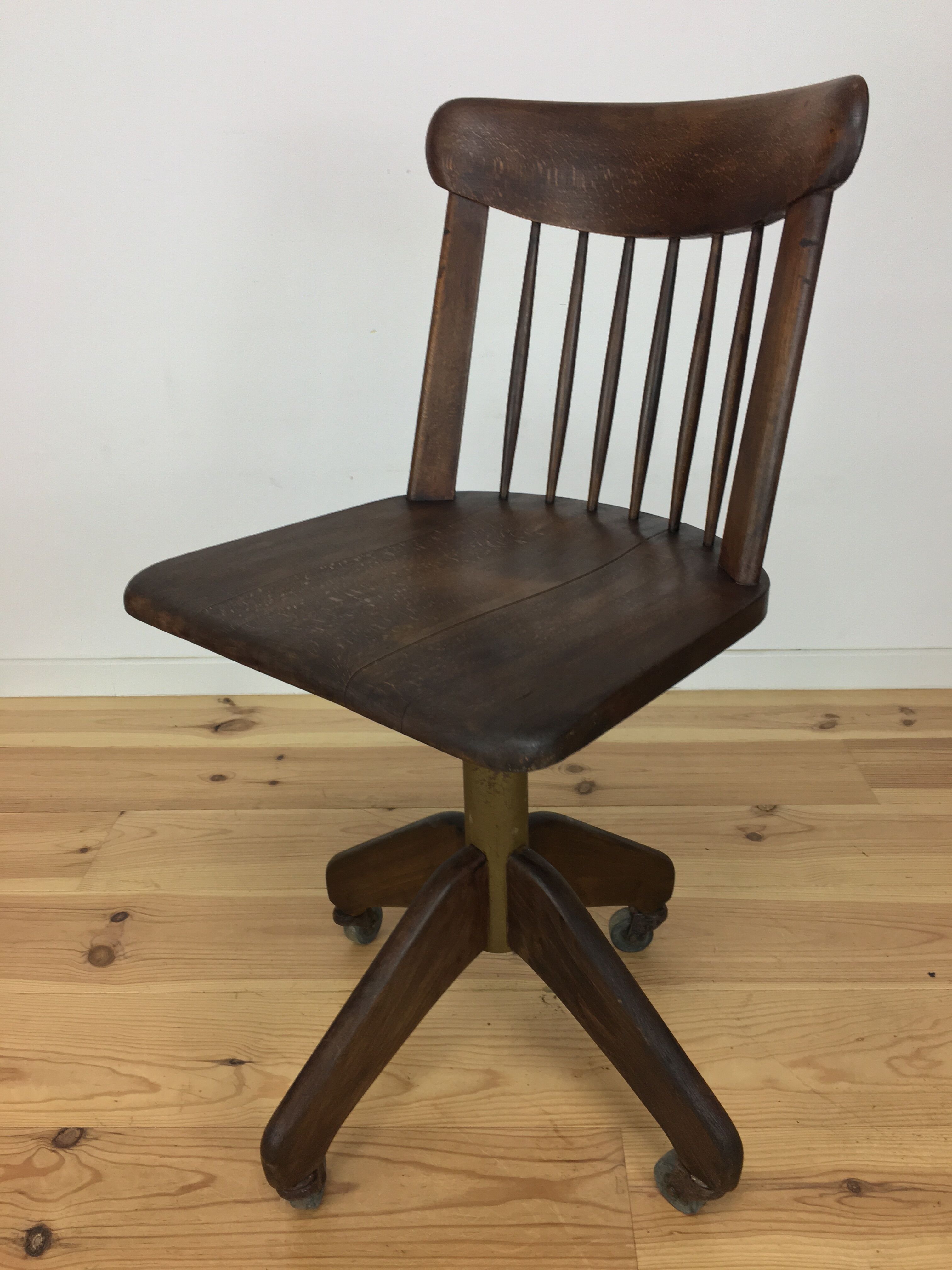 American office chair by Stoll Giroflex, wood