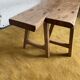 Duo of oak farm benches