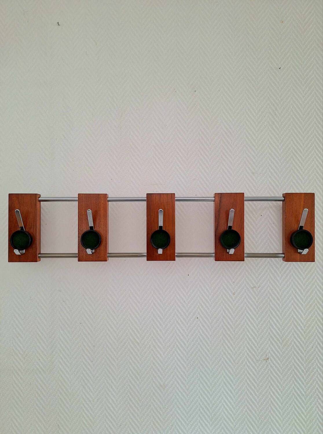 Vintage coat rack, old coat hook furniture for entrance