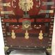 Furniture antique Korean storage box 1910 in wood and brass