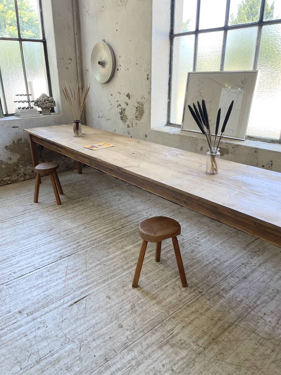 4m XXL pine and oak farmhouse table