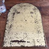 Brass half-moon mirror