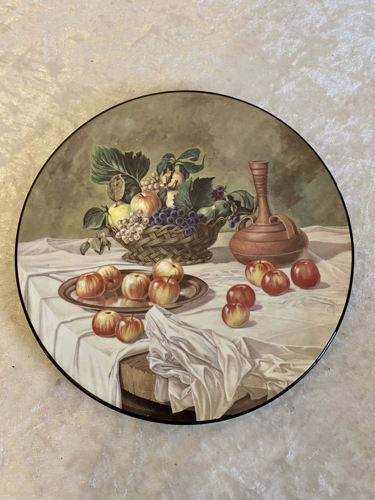 Assiette décorative motif nature morte