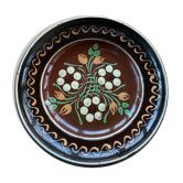 Decorative plate alsatian pottery signed henri siegfried soufflenheim vintage