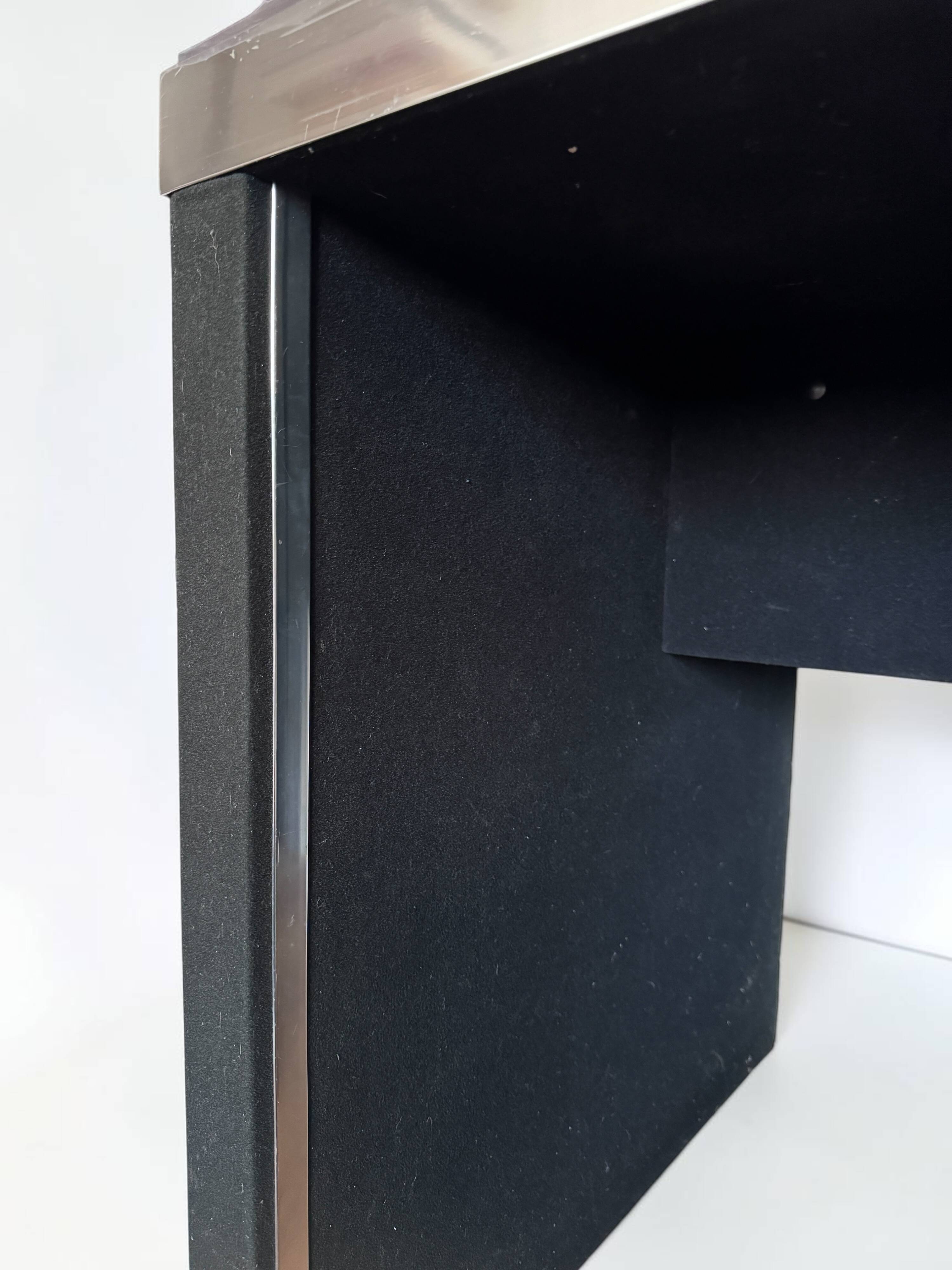 Guido Faleschini's desk for Mariani, black lacquered, 1970s