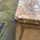 Art Deco vintage Parisian buffet renovated in solid wood and pink marble 123cm