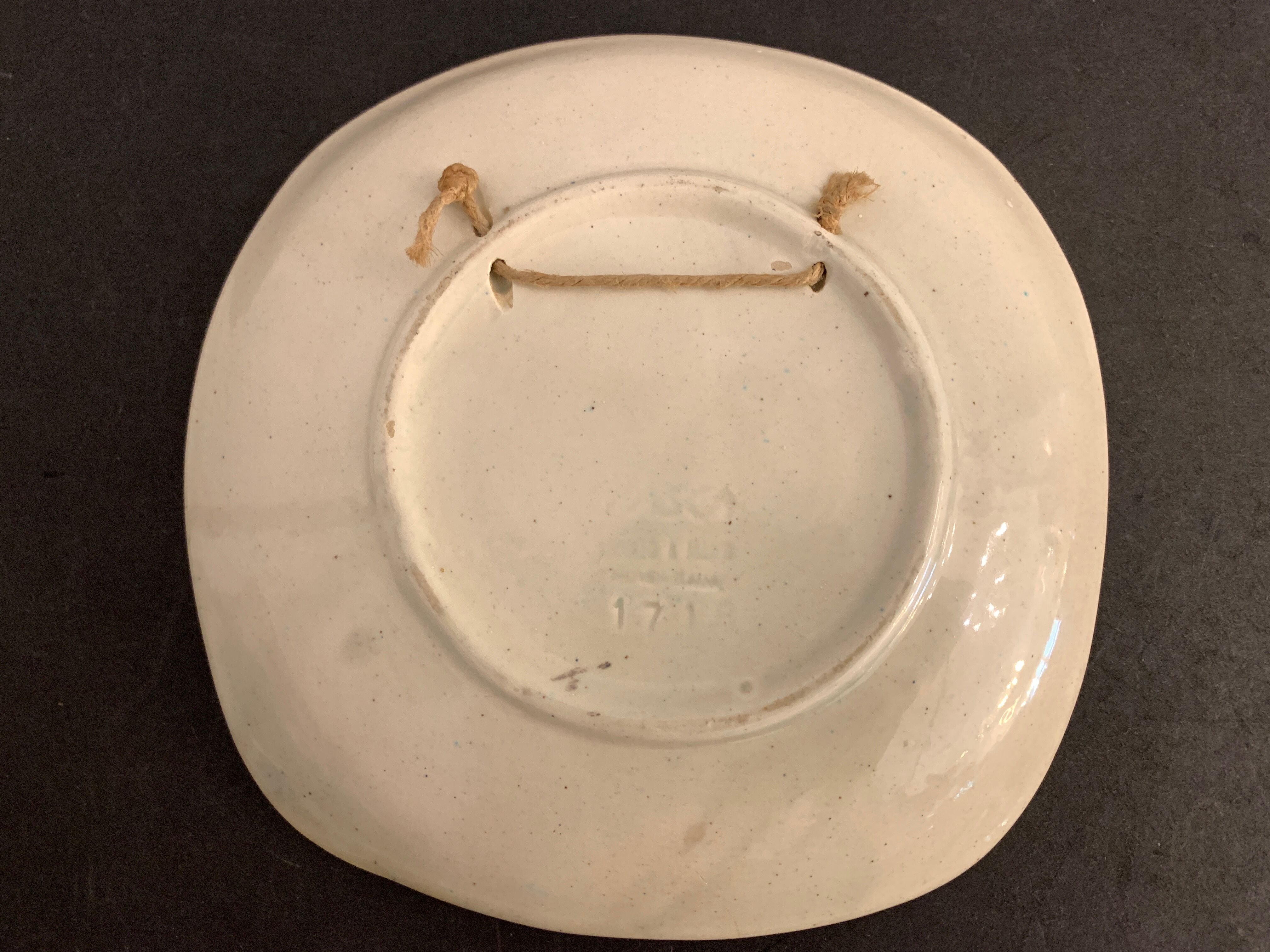 Ceramic trinket bowl Italian numbered, Alessio Tasca, mid Century