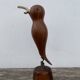 Scandinavian design corkscrew in teak wood and brass, 1960
