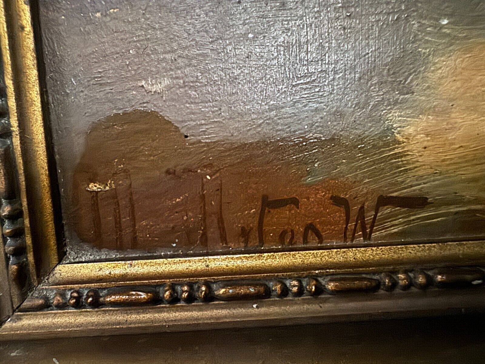 Oil on panel signed still life bouquet of roses 1936