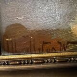 Oil on panel signed still life bouquet of roses 1936