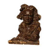 Beethoven's head in platter