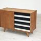 U-458 Sideboard Cabinet by Jiri Jiroutek for Interier Praha black and white 1960