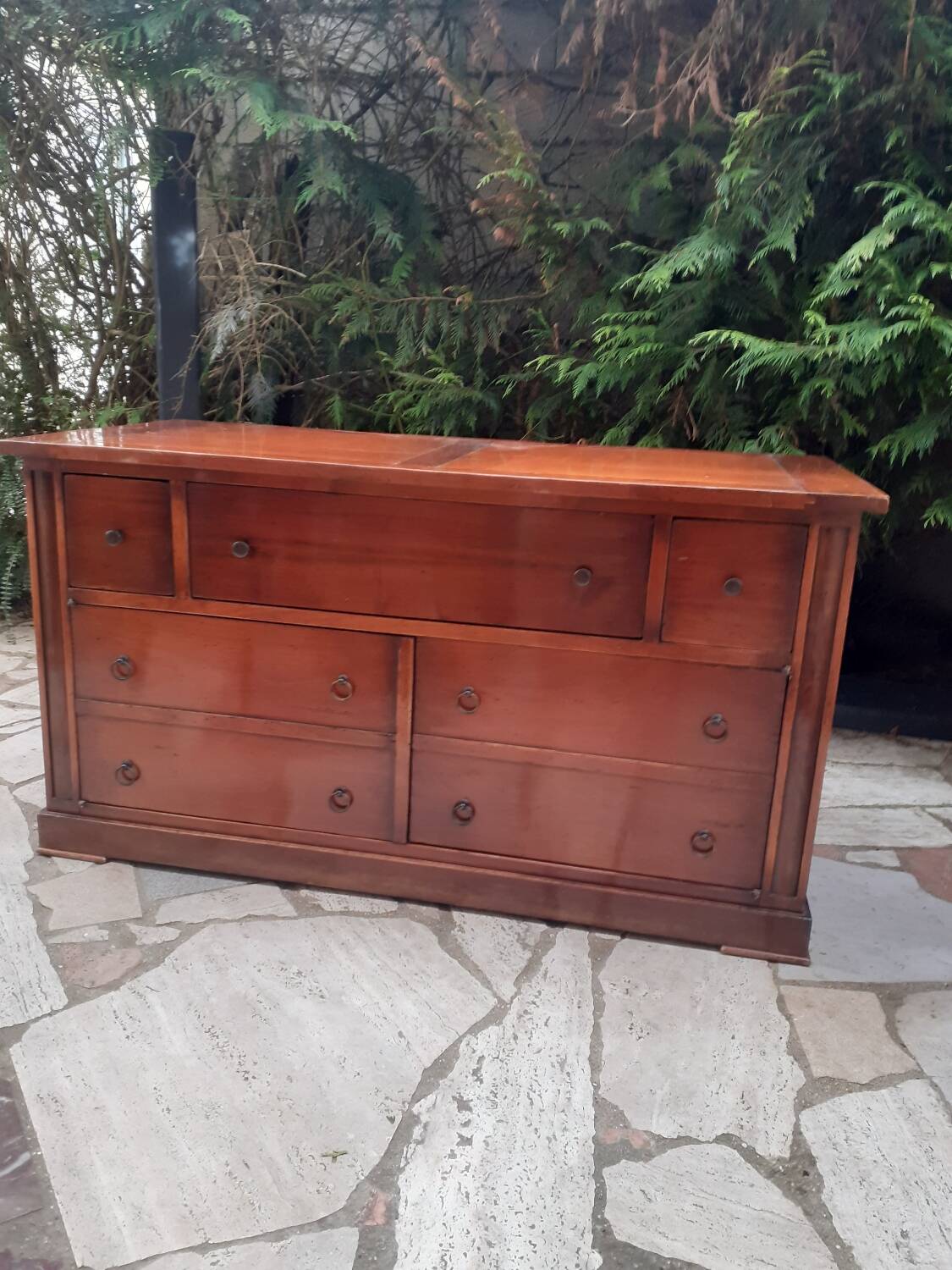 Commode Roche bobois en bois massif patine