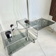 Coffee table / chrome and smoked glass by Max Sauze