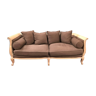 2-seater wooden sofa - fabric