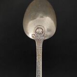Paire de couverts en argent Gorini style Empire poinçon Minerve et monogramme riche décor