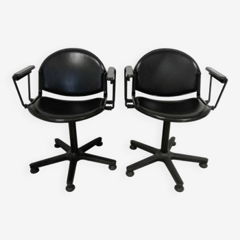 Pair of desk chairs by Lamm 80s