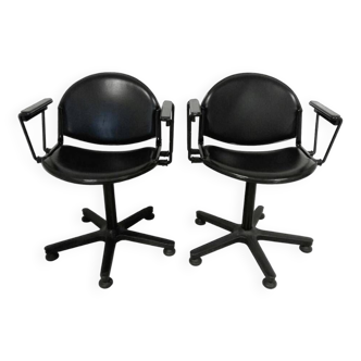 Pair of desk chairs by Lamm 80s