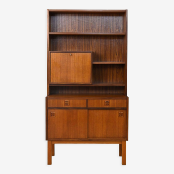 Scandinavian bookcase with bar compartment