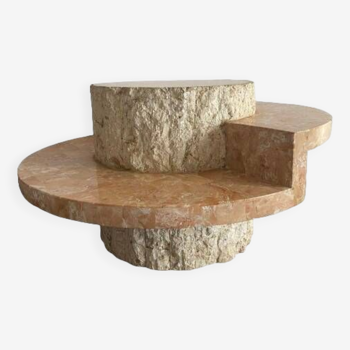 Round Macton stone coffee table by Magnussen Ponte