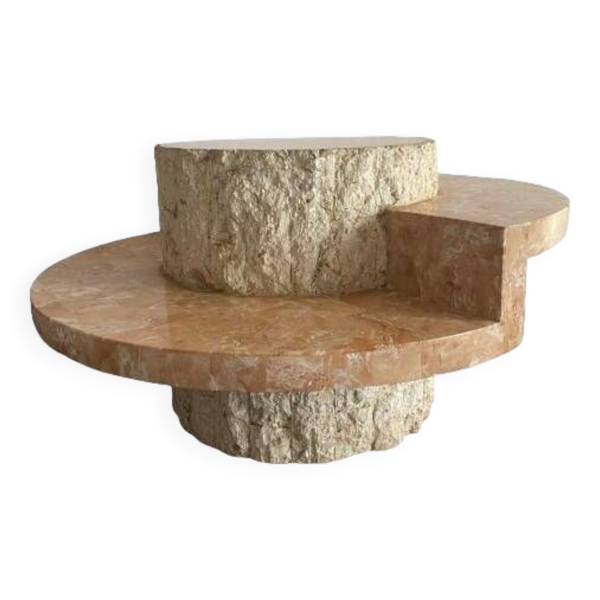 Table basse ronde en pierre Macton par Magnussen Ponte — Beyit