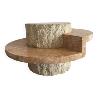 Round Macton stone coffee table by Magnussen Ponte