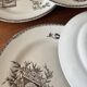 6 ironstone sepia plates | Grand Depot of Porcelains & Earthenware