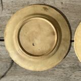 Assiette à dessert en barbotine fin XIXème  décor oiseaux