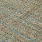 Handwoven Turkish Rustic 206 cm x 304 cm Brown Wool Carpet