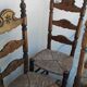 4 antique Provençal wooden chairs