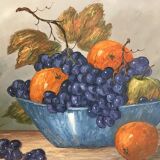 Painting oil on canvas fruit decoration by Lau Spigle