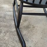 Vintage black rocking chair 1950