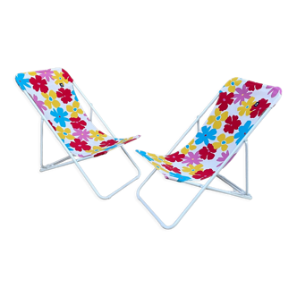 Paire de transats « Lafuma »motif POP